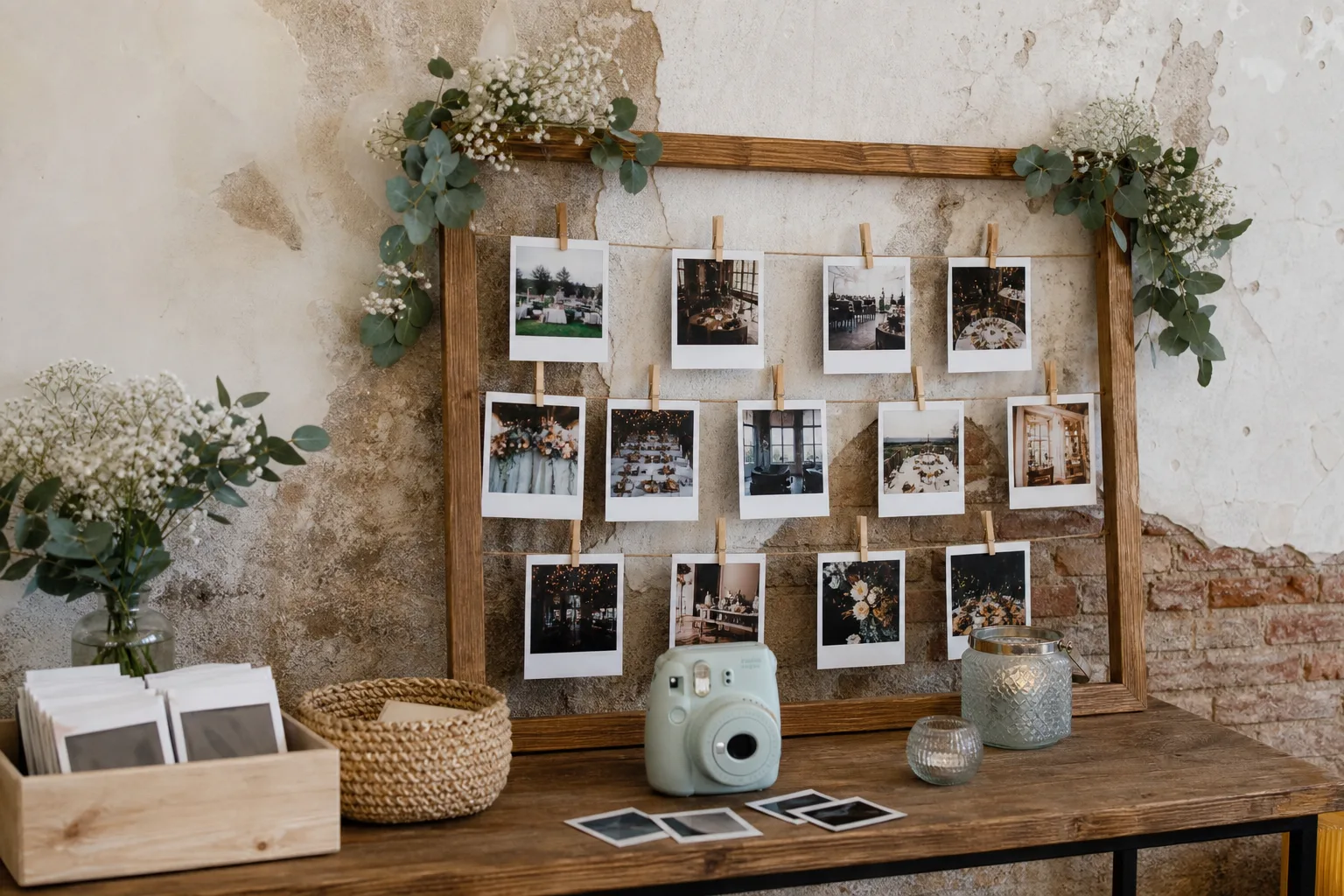 Sofortbildkamera Fotoecke kreativ fuer Events einrichten